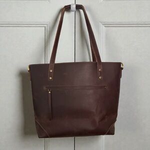 Hudson Montana Brown Leather Tote Bag